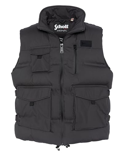 Schott NYC Ishakv Chaqueta, Antracita, S para Hombre - Vente Flash Amazon -66%