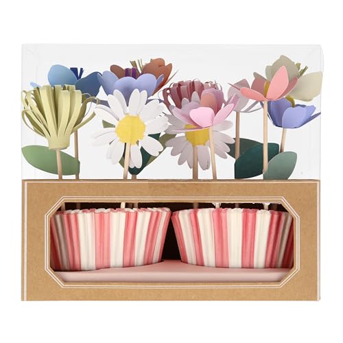 Meri Meri Blumengarten Cupcake Kit (12 Stück) - Jardin & Extérieur Amazon Allemagne à 17.67€