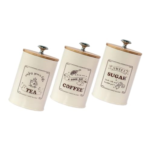 IMIKEYA 3stücke Küchenkanister Aus Metall Mit Deckel Für... - Maison & Cuisine Amazon Allemagne à 28.79€