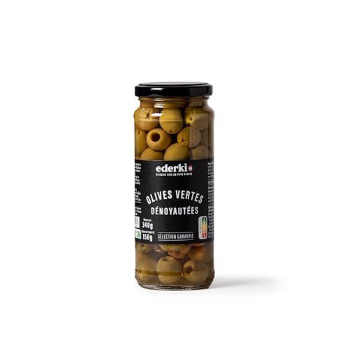 EDERKI - Olives vertes dénoyautées 340g - Épicerie Amazon France à 2.39€