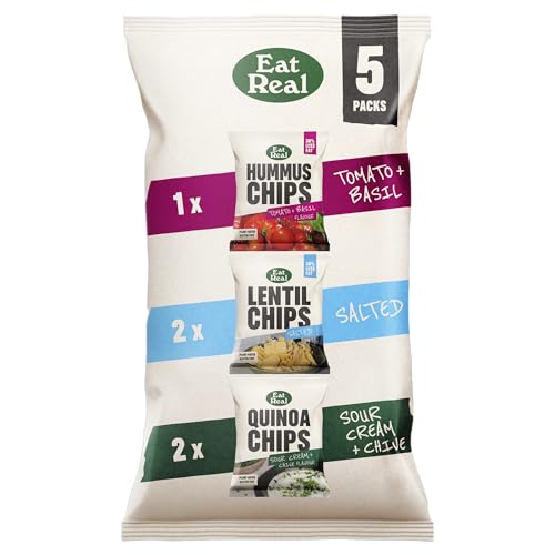 Eat Real Mixed Multipack - 2 x 18g Salted Lentil, 2 x 20g... - Beauté & Parfums Amazon Royaume-Uni à 1.75€