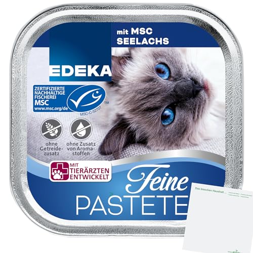 Edeka Cat Feine Pastete mit MSC Seelachs Katzenfutter (100g... - Animalerie Amazon Allemagne à 2.49€