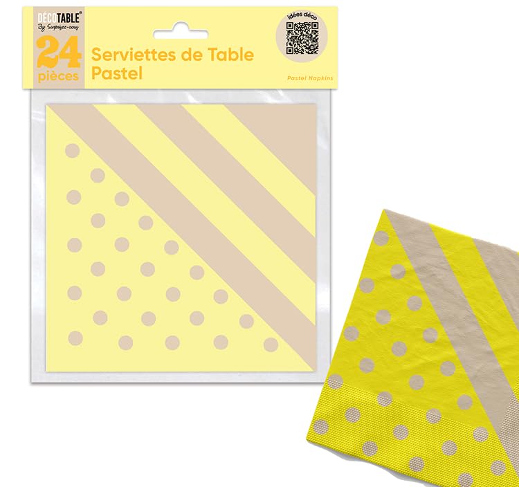 Pastel TABLECLOTHS X 24 Yellow - Home & Kitchen Amazon UK à 1.86€