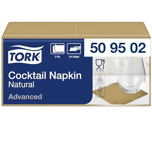 Tork Serviette Cocktail, Naturelle Imprimé Écologique, 200... - Auto & Moto en promo à 11.16€