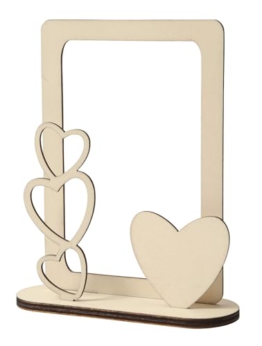 MÉGACRÉA Cadre photo coeur en bois à monter et décorer 15 x - Loisirs Créatifs Amazon France à 2.46€