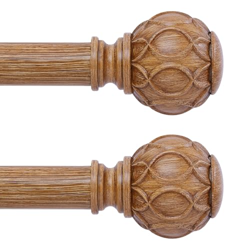 TANGWIN 2 Pack Wood Curtain Rods for Windows 28 to 48... - Maison & Cuisine Amazon Royaume-Uni à 18.36€