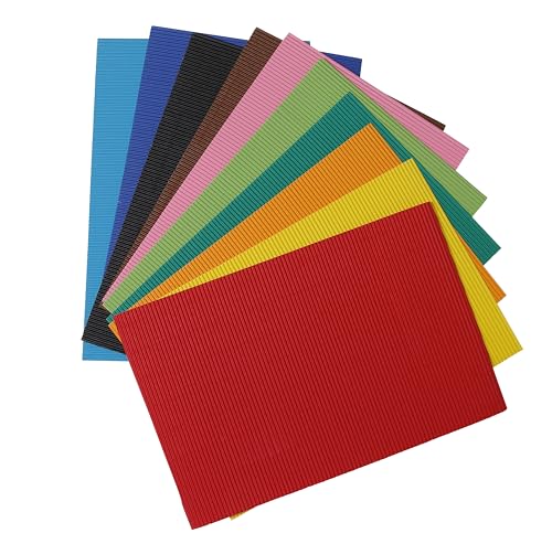 Feuilles de carton ondulé, couleurs asso - Auto & Moto Amazon Italie à 4.24€