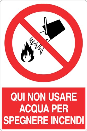 GLOBAL CARTELLO SEGNALETICO - QUI NON USARE ACQUA PER... - Maison & Cuisine Amazon Italie à 1.00€