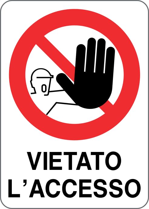 GLOBAL CARTELLO SEGNALETICO - VIETATO L'ACCESSO - Adesivo... - Maison & Cuisine Amazon Italie à 1.00€