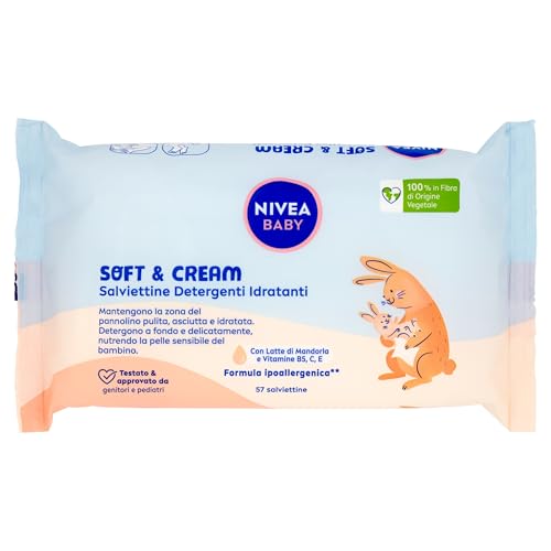 NIVEA Baby Lot de 57 lingettes nettoyantes hydratantes pour... - Bébé & Puériculture Amazon France à 2.95€