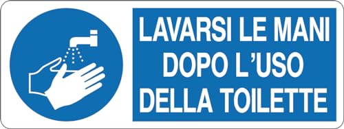 GLOBAL CARTELLO SEGNALETICO UNI - LAVARSI LE MANI DOPO... - Auto & Moto Amazon Italie à 1.00€