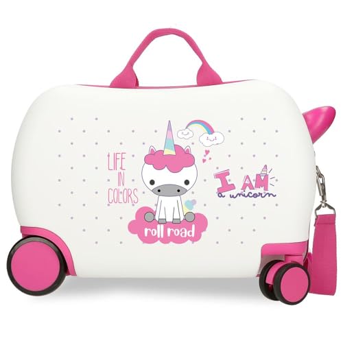 ROLL ROAD I Am Unicorn Maleta Infantil Blanco, 2 Ruedas - Bébé & Puériculture Amazon Espagne à 43.80€