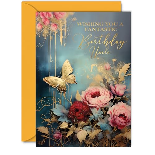 Beautiful Gold Birthday Cards for Uncle - Wonderful Golden... - Auto & Motorcycle Amazon UK à 2.20€