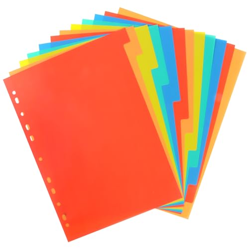 Lot de 12 Intercalaires pour Classeurs A4, 11 Trous... - Fournitures Bureau en promo à 6.99€