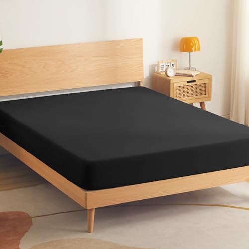 SONIVE S1 145 g Knitting fittedsheet Black 180 x 200 - Maison & Cuisine Amazon Italie à 14.58€