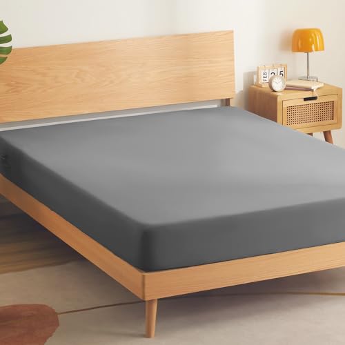 SONIVE S1 145 g Knitting Fittedsheet Dark Grey 160 x 200 - Maison & Cuisine Amazon France à 14.98€