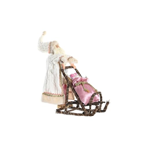 FIGURA POLIESTER MADERA 42X22X50 TRINEO ROSA - Jouets & Jeux en promo à 13.04€
