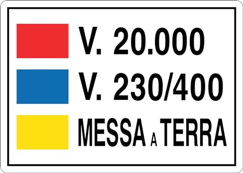GLOBAL CARTELLO SEGNALETICO - V. 20.000 MESSA A TERRA V.... - Fournitures Bureau en promo à 2.49€