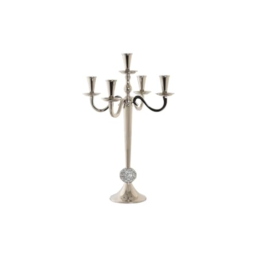CANDELABRO ALUMINIO ACRILICO 30X30X47 CROMADO - Home & Kitchen Amazon Spain à 18.89€