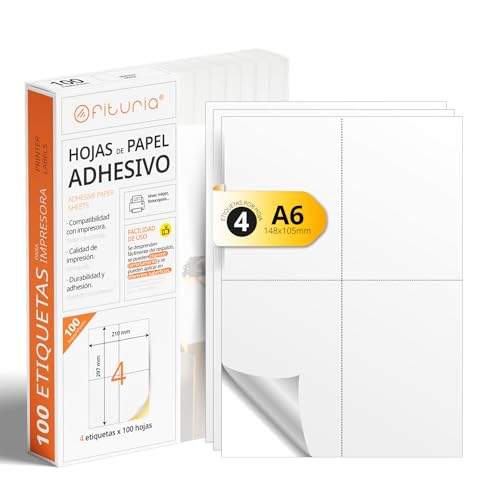 Feuilles A4 d'Étiquettes Adhésives Blanches, Créez vos... - Auto & Moto Amazon France à 11.04€