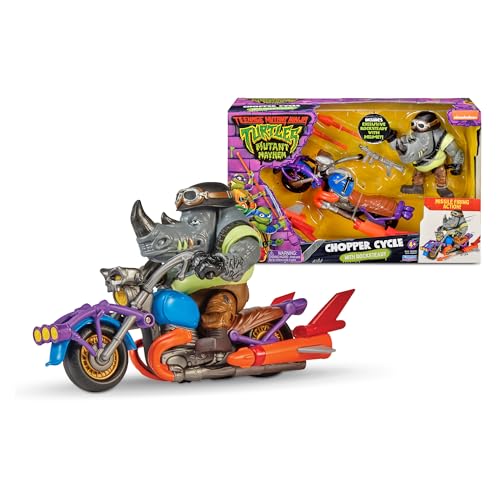 TORTUGAS NINJA – Rockstedy Chopper Cycle, Vehículo y Figura... - Jouets & Jeux en promo à 18.00€
