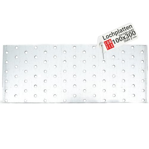 Placa perforada 100x300x2.0 mm, 1 uds, chapa galvanizada... - Bricolage & Outils Amazon Espagne à 1.58€