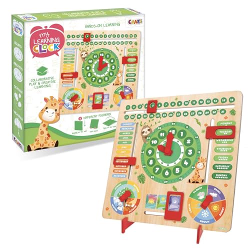CRAZE My Learning Clock Animaux Langue Anglaise - Horloge... - Jouets & Jeux Amazon France à 12.99€
