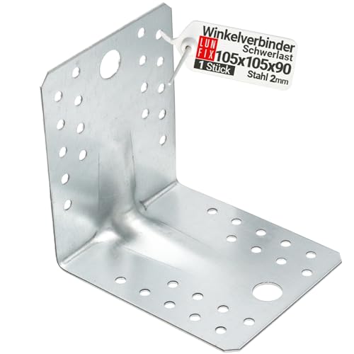 LUN FIX Winkelverbinder 105x105x90x2 mm Metallwinkel 90... - Jardin & Extérieur en promo à 1.14€