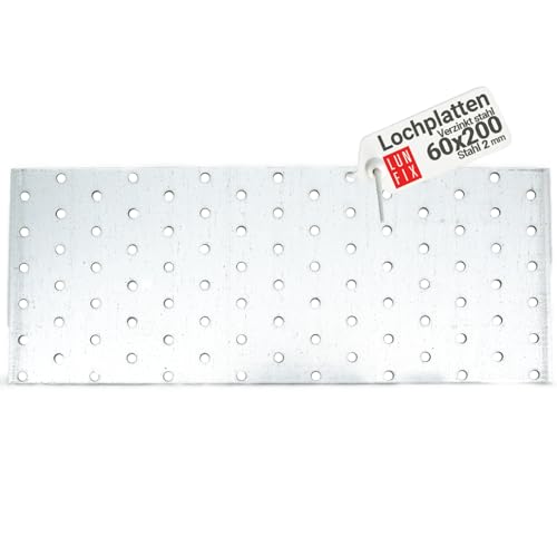 LUN FIX Lochplatte Flachverbinder 60x200 mm 2 mm, Lochblech... - Bricolage & Outils Amazon Allemagne à 0.66€