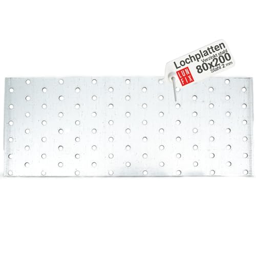 LUN FIX Lochplatte Flachverbinder 80x200 mm 2 mm, Lochblech... - Bricolage & Outils Amazon Allemagne à 0.92€