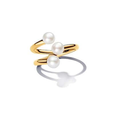 PANDORA Essence Anello aperto placcato in oro 14k con perla... - Home & Kitchen Amazon Italy à 85.39€