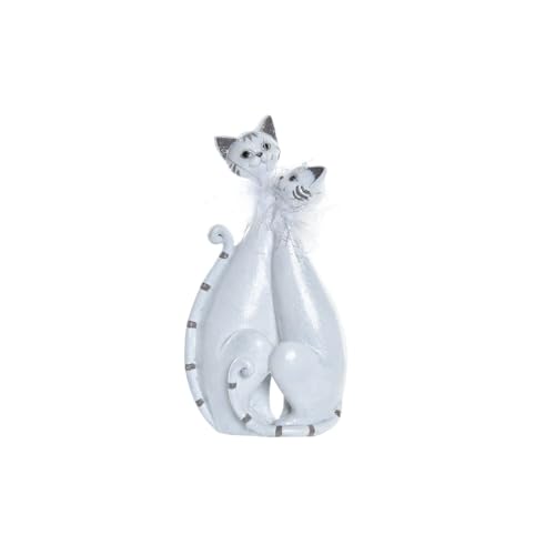 FIGURA RESINA 15X10X29 GATOS BRILLANTE BLANCO - Jouets & Jeux en promo à 27.97€