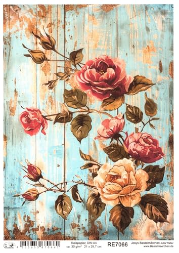 Josys Bastelmärchen Reispapier DIN A4 Strohseide Decoupage... - Maison & Cuisine Amazon Allemagne à 1.99€