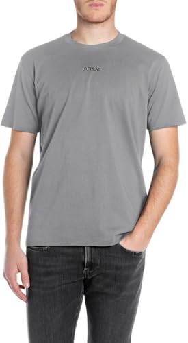Replay Camiseta para Hombre, 093 Lead Grey, S - Jouets & Jeux en promo à 14.14€