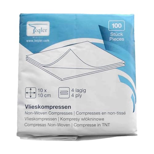 Teqler Vlieskompressen, unsteril 10 x 10 cm - Santé & Bien-être Amazon Allemagne à 1.10€
