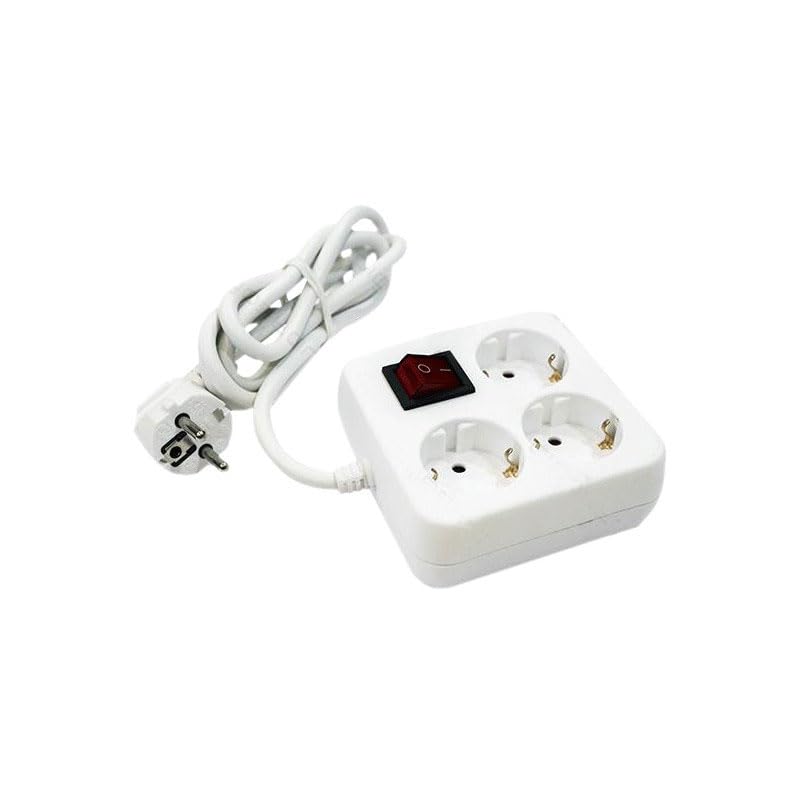 Schuko-Steckdosenleiste mit Schalter, quadratisch, 3 m, 3... - Amazon Germany à 8.62€