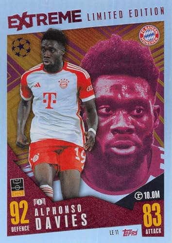 Match Attax Extra 2023 2024 Alphonso Davies Extreme Limited... - Auto & Moto Amazon Royaume-Uni à 1.99€