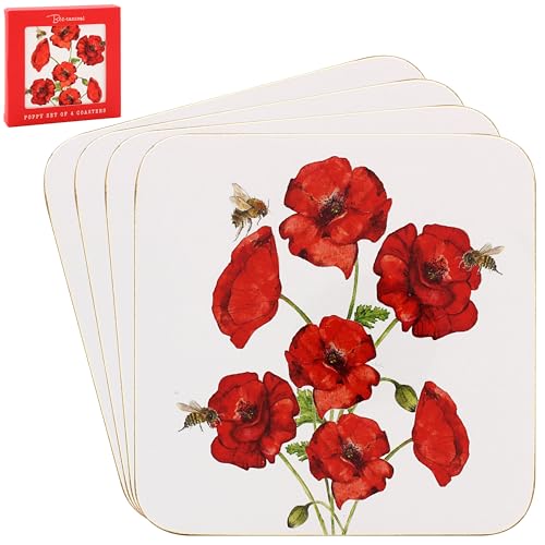 Lesser & Pavey Sarah Boddy Bee-Tanical Poppy Coasters Set... - Home & Kitchen Amazon UK à 2.49€