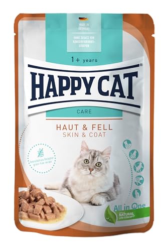 Happy Cat Care Meat in Sauce Haut & Fell Pouch 85 g - Animalerie en promo à 0.99€