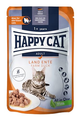Happy Cat Culinary Meat in salsa Paese anatra Pouch 85 g - Animalerie Amazon Italie à 0.75€