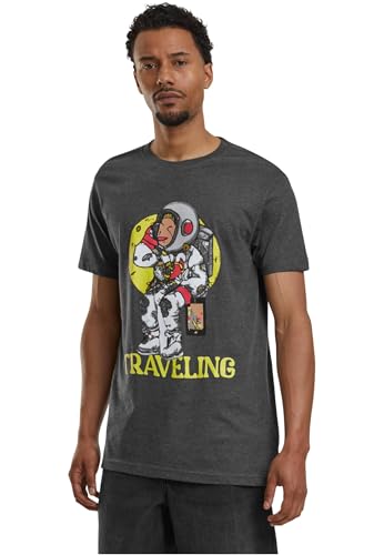 Mister Tee Traveling Tee, Charcoal, XS - Bon plan à 4.46€