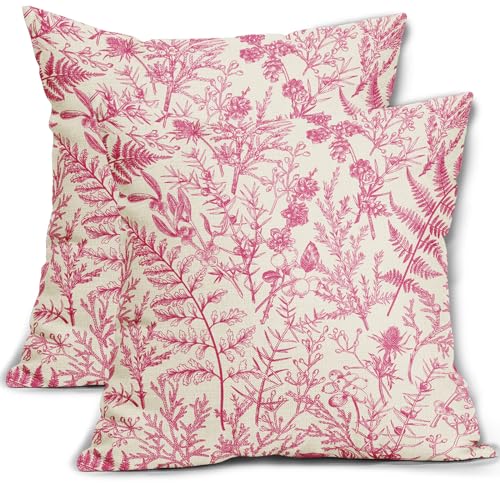 sorfbliss Hot Pink Floral Pillow Covers 20x20 Set of 2... - Maison & Cuisine Amazon Royaume-Uni à 1.00€