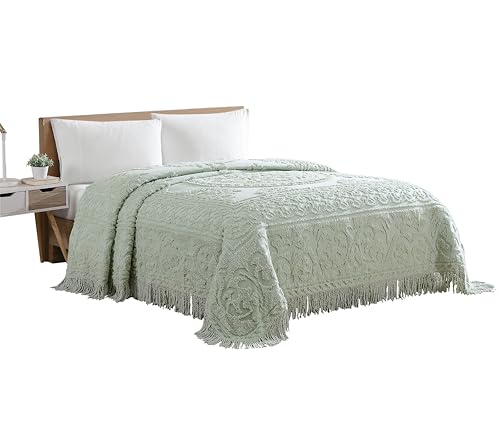Beatrice Home Fashions Medallion-Chenille-Tagesdecke... - Maison & Cuisine Amazon Allemagne à 29.16€