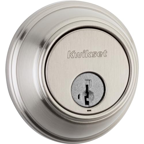 Kwikset 817 Deadbolt Lock, Satin Nickel Round Exterior... - Maison & Cuisine Amazon Royaume-Uni à 14.78€