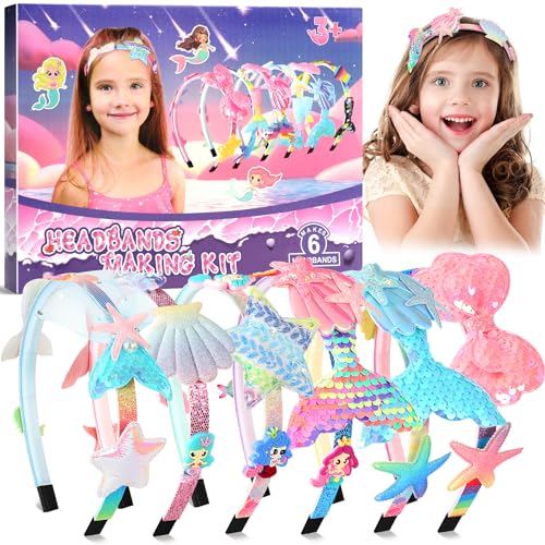 Pourbibi DIY Mermaid Headbands Making Kit for Girls Age 3+... - Jouets & Jeux Amazon Royaume-Uni à 8.49€