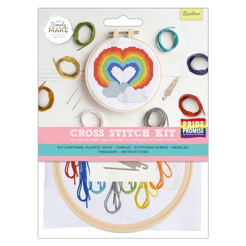 Simply MAKE Kit de punto de cruz, diseño de arco iris... - Toys & Games Amazon Spain à 5.12€