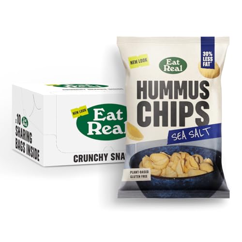 Eat Real, Hummus Chips, Sea Salt, 10 X 110g, Gluten-Free... - Jardin & Extérieur Amazon Royaume-Uni à 15.00€