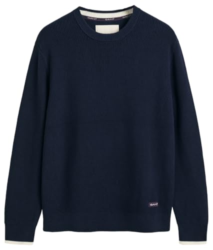 GANT Maglione da Uomo con Scollo a C in Cotone, Blu... - Mode & Vêtements Amazon Italie à 47.06€