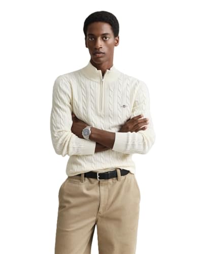 GANT Cotton Cable Half Zip, Crema, XXXXL - High-Tech & Électronique Amazon Italie à 104.03€