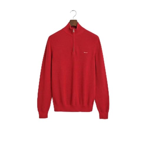GANT Cotone Pique Mezza Zip, Rosso Rubino, XXL - Mode & Vêtements en promo à 20.46€